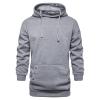 JEsilunmaMY Mens Outdoor Hoodies Fall Long Sleeve Drawstring Sweatshirt with Pocket Solid Color Casual Sport Pullover Tops (Light Grey,3X-Large) view 1