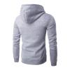 JEsilunmaMY Mens Hoodie Jacket Full Zip Long Sleeve Drawstring Casual Sweatshirts Solid Color Lightweight Hoodie with Pocket (Grey,Medium) view 2