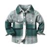 Toddler Baby Boys Girls Plaid Jacket Long Sleeve Button Down Flannel Shirts Kids Christmas Outfits Fall Winter Clothes Toddler Shacket Fall Jacket Thanksgiving New Year Top Green 18-24 Months view 1