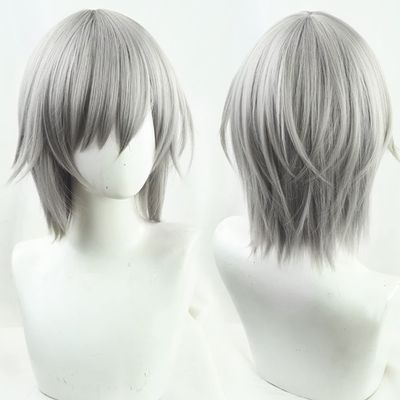 maysuwell Deep Gray wigs with Bangs Short hair for Women Men Anime Virtual Singers Heat Resistant Synthetic Hair Halloween,Christmas,Comic con,Easter,Daily Wear,Party