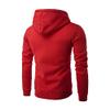 JEsilunmaMY Mens Hoodie Jacket Full Zip Long Sleeve Drawstring Casual Sweatshirts Solid Color Lightweight Hoodie with Pocket (Red,XX-Large)