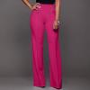 Womens Bootcut Yoga Dress Pants Stretchy Work Slacks Office Business Casual Pull On Wide Leg Pants Hot Pink view 2