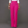 Womens Bootcut Yoga Dress Pants Stretchy Work Slacks Office Business Casual Pull On Wide Leg Pants Hot Pink view 3