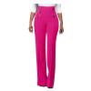 Womens Bootcut Yoga Dress Pants Stretchy Work Slacks Office Business Casual Pull On Wide Leg Pants Hot Pink view 4