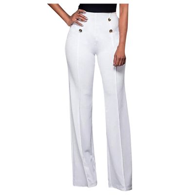 Bootcut Yoga Pants for Women High Waisted Yoga Pants with Pockets Business Casual Work Wide Leg Pants White