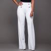 Bootcut Yoga Pants for Women High Waisted Yoga Pants with Pockets Business Casual Work Wide Leg Pants White view 2