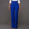 Womens Bootcut Yoga Dress Pants Stretchy Work Slacks Office Business Casual Pull On Wide Leg Pants Blue view 3