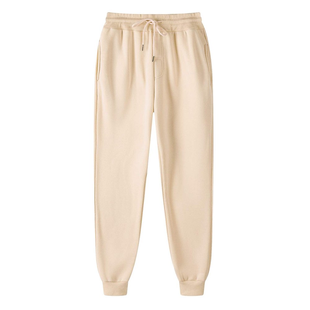 Sweatpants for Women High Waist Drawstring Jogger Sweat Pants Cozy Loose Workout Sporty Athletic Trousers Beige