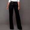 Womens Bootcut Yoga Dress Pants Stretchy Work Slacks Office Business Casual Pull On Wide Leg Pants Black view 3