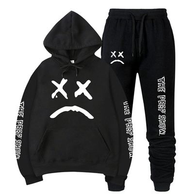 Ceomate Unisex Hoodie Love Printed Sport Hip Hop Hoodie Sweatshirt Sweatpants Pocket Jacket Pullover Tops Suit
