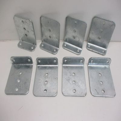 (8) Vertical Pontoon Boat Trailer Bunk Bolster L Brackets / 5" by 6" Galvanized
