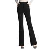 Womens High Waist Bootcut Dress Pants Stretchy Work Slacks Business Casual Petite Yoga Work Wide Leg Pants Black view 1