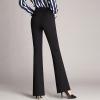 Womens High Waist Bootcut Dress Pants Stretchy Work Slacks Business Casual Petite Yoga Work Wide Leg Pants Black view 3
