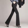 Womens High Waist Bootcut Dress Pants Stretchy Work Slacks Business Casual Petite Yoga Work Wide Leg Pants Black view 4