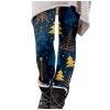 Christmas Leggings for Women High Waist Ankle Elastic Tights Xmas Santa Printed Ankle Elastic Tights Legging view 1