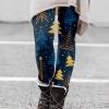 Christmas Leggings for Women High Waist Ankle Elastic Tights Xmas Santa Printed Ankle Elastic Tights Legging view 2