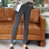 Fleece Lined Leggings Women High Waisted Thick Warm Sporty Athletic Joggers Pants Fleece Lined Sweatpants with Pockets A-Grey view 2