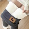 Fleece Lined Leggings Women High Waisted Thick Warm Sporty Athletic Joggers Pants Fleece Lined Sweatpants with Pockets A-Grey view 3