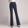 Womens Bootcut Dress Pants with Pockets Stretch High Wasit Business Casual Work Wide Leg Work Pants Blue view 2