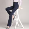 Womens Bootcut Dress Pants with Pockets Stretch High Wasit Business Casual Work Wide Leg Work Pants Blue view 3