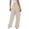 Womens High Waisted Baggy Sweatpants Drawstring Comfy Athletic Joggers Cozy Loose Workout Baggy Harem Pants Joggers Orange view 2