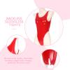 YiZYiF Women's PVC Leather Tank Top Bodysuit Sleeveless Leotard Backless Party Clubwear Costume Red Large view 3