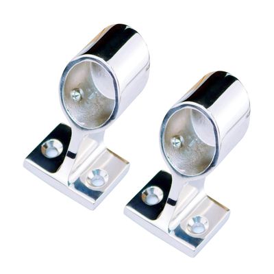 1/2 Pcs 60 Marine Boat 316 Stainless Steel 1" Hand Rail Fitting Left Front Support Bracket Stanchion Hardware for 25mm Tube (1, 1inch)