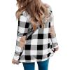 ninRYA Womens Plaid Shirt Fashion Casual Open Front Cardigans Thin Coats Jackets Long Sleeve Blouses Tops Outerwear view 4