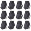 Gelante Adult Winter Knitted Magic Gloves Wholesale Lot 12 Pairs 70-9901-DK Gray-12 Pairs view 1
