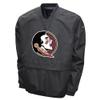 Franchise Club Men's Big Logo Windshell V-Neck Pullover Jacket (Florida State, Large) view 1