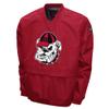 Franchise Club Men's Big Logo Windshell V-Neck Pullover Jacket (Georgia Bulldogs, Medium) view 1