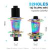 KOVBOX Mountain Bike Hubs 32 36 Holes Disc Brake MTB Hub Thru Axle Bicycle Bearing Hub Set Front 15x100mm Rear 12x142mm 7 8 9 10 11 12 Speed (Color : Colorful, Size : 32 Hole) view 2