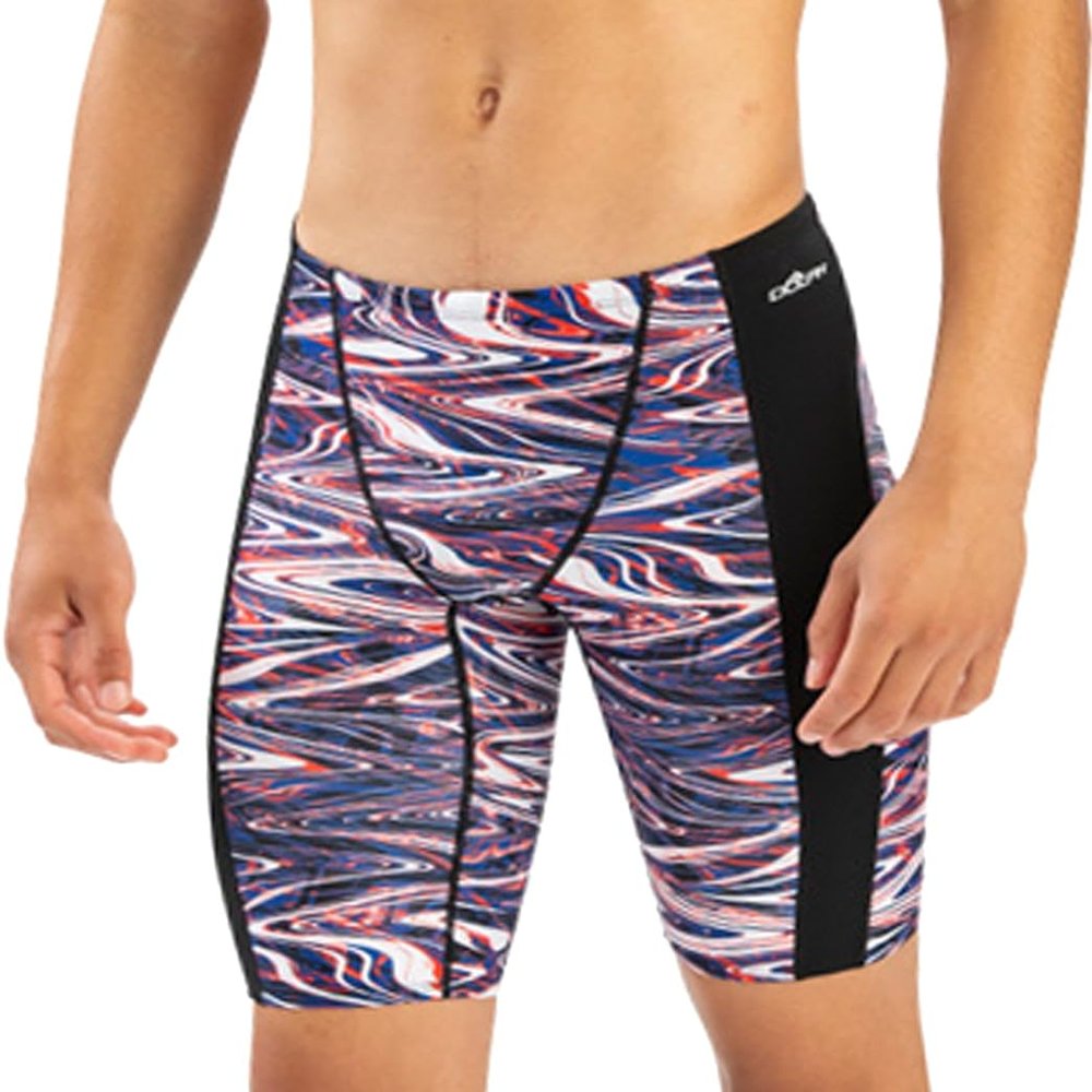 Dolfin Men's Print Spliced Jammer - Jet Stream Jet Stream Red/White/Blue 36