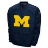 Franchise Club Men's Big Logo Windshell V-Neck Pullover Jacket (Michigan, Large) view 1