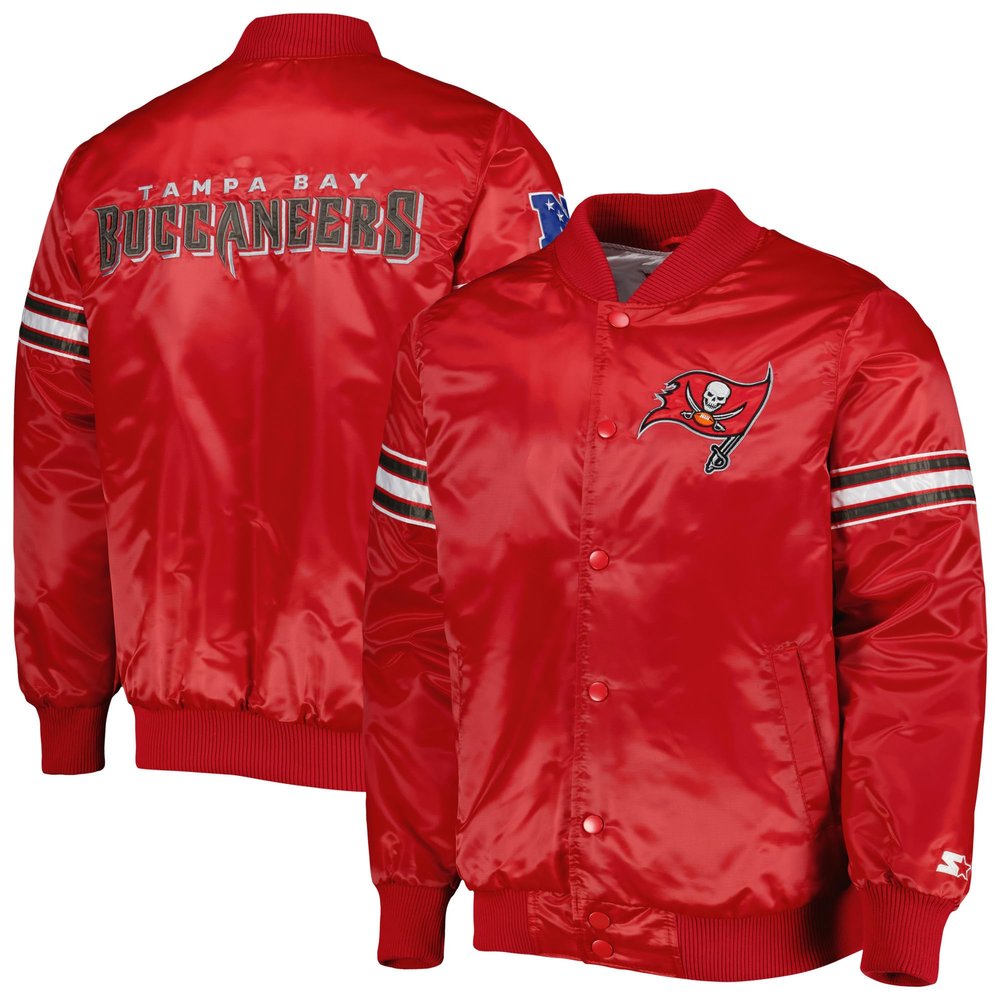 STARTER Men's Red Tampa Bay Buccaneers The Pick and Roll Full-Snap Jacket
