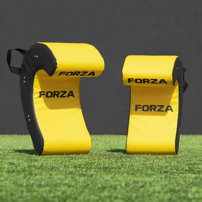FORZA Rugby Ruck & Roll Pads  Junior/Senior Sizes | Rugby Training Equipment for Clearing/Ball Presentation/Counter Rucking | C-Shape Rugby Tackle Bags (Senior)