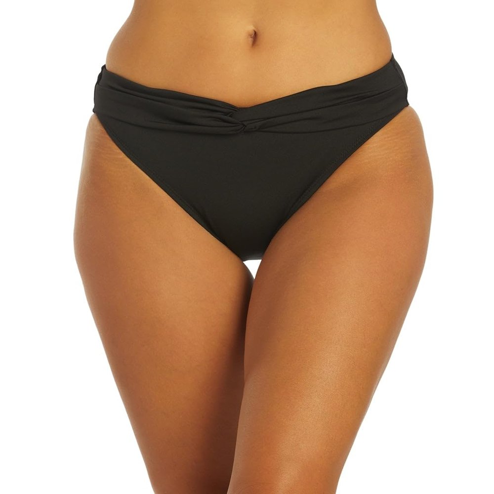 Dolfin Women's Solid Contemporary Knot Front Brief Black S