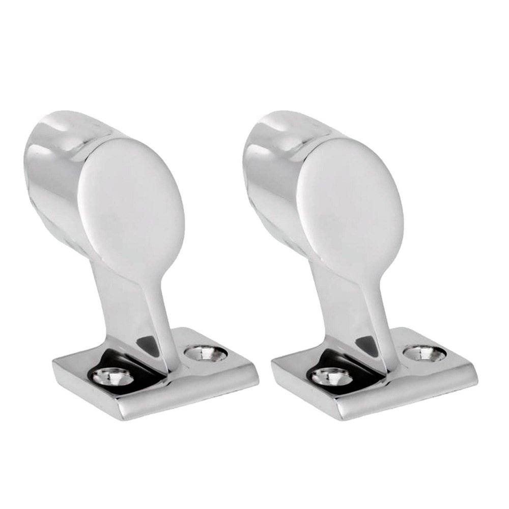 1/2 Pcs 60 Marine Boat 316 Stainless Steel Hand Rail Fitting End-Right Support Bracket Stanchion Hardware For22/ 25mm Tube (1, 7/8inch)