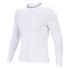Dolfin Men's Solid Crew Neck Long Sleeve Rash Guard White 2X view 1