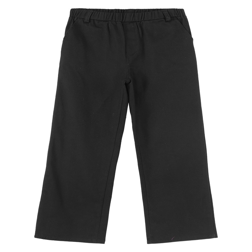 YONGHS Boys Flat Front Uniform Chino Pants for Casual, Formal Wear Black 2 Years