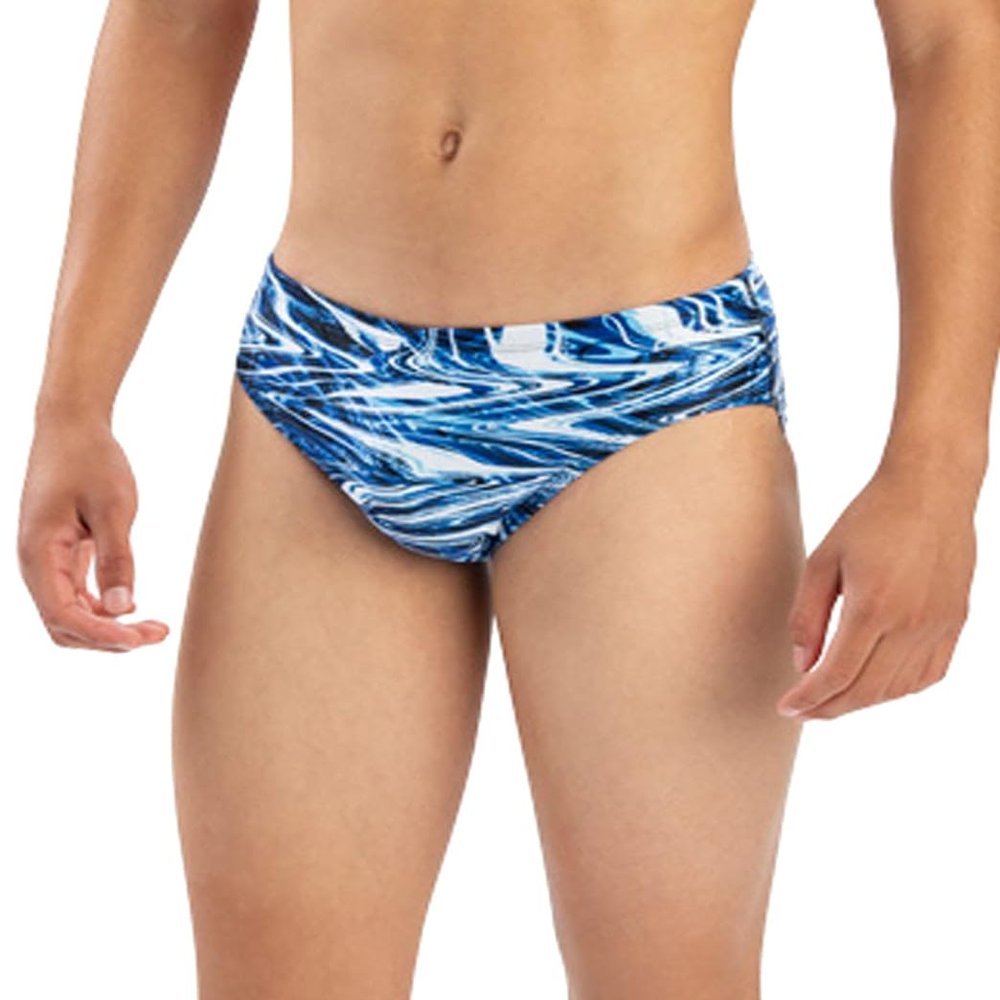 Dolfin Men's Print All-Over Racer - Jet Stream Jet Stream Blue 40