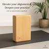 Yogikuti Bamboo Yoga Block-Premium Wooden Support Block for Iyengar Yoga, Non-Slip, Eco-Friendly, Durable Yoga Prop for Home & Studio Use view 2