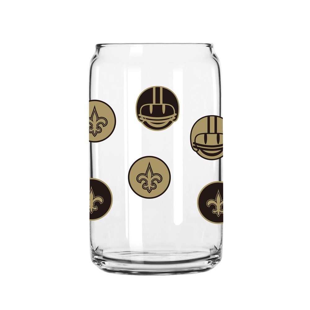 Logo Brands New Orleans Saints 16oz. Smiley Can Glass