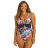 Dolfin Women's Print Contemporary Deep V-Neck 1-Piece Las Palmas 10 view 1