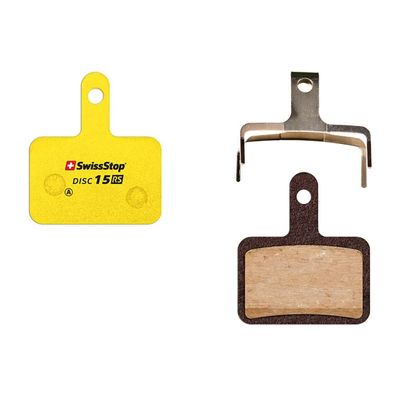 SwissStop RS Bicycle Disc Pads Model D15 for Shimano/TRP/Tektro/Quad Brake Calipers, Yellow