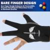 ANIMSWORD Breathable and Comfortable Billiard Pool Gloves Fits on Left Hand or Right Hand 3 Finger for Snooker Cue Sport Glove. view 2
