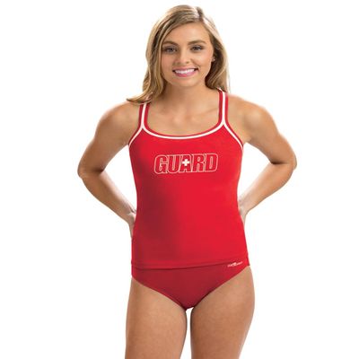 Dolfin Women's Solid Tankini Top Red XL