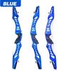 21/23/25 Inch ILF Recurve Bow Riser Aluminum CNC Milling Recurve Bow Riser Targeting Takedown Recurve Bow Riser Right Handed ILF Device for RH and and LH (25 inch/Right Hand, Blue) view 2