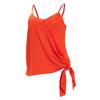 Dolfin Women's Solid Wrap Front Side Tie Tankini Top Pop Orange M view 1