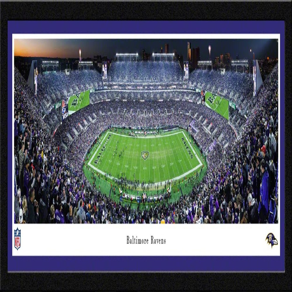 Baltimore Ravens Football - 42x15.5-inch Single Mat, Select Framed Picture by Blakeway Panoramas